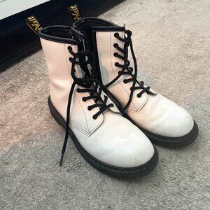 Dr. Martens White Lace Up Boots Size 6